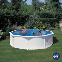 piscina desmontable de acero blanco redonda gre o 46 x 12 m