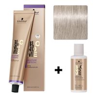 blondme blonde lifting - 60 ml hielo - schwarzkopf - crema de aclarado de alto rendimiento consigue hasta 5 tonos de aclarado y color  regalo loci