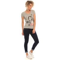 vero moda camiseta t-shirt rome vlatka ss ex5 light grey melaw fiery para mujer