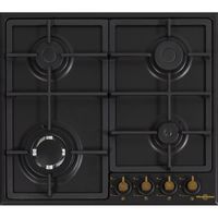 vitrokitchen en63rn encimera de gas natural 4 zonas 60cm antracita