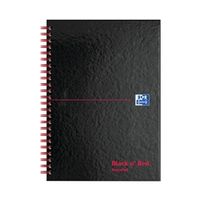 black n red book wirebound recycled 90gsm 192pp a5 - 100080113