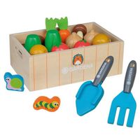 gardena caja de verduras de juguete de madera