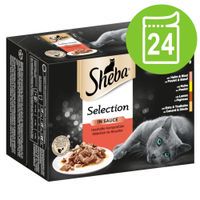 sheba multireceta 24 x 85 g en sobres comida humeda para gatos - delicias de aves en salsa