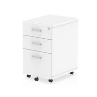 impulse under desk pedestal 3 drawer white - i001654