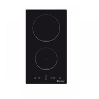 candy cdh 30 placa vitroceramica 2 zonas negra