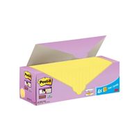 post-it super sticky notes canary yellow cabinet 76x76mm 24 pack