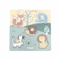 puzzle de madera con pomos animales