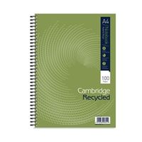 cambridge ruled recycled wirebound notebook 100 pages a4 5 pack