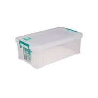 storestack 58 litre storage box w350xd190xh120mm clear