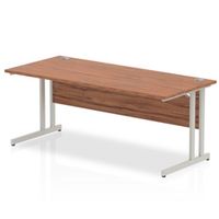 impulse cantilever 1800 rectangle desk walnut - i000330