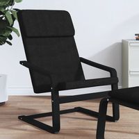 vidaxl sillon de relax de tela negro