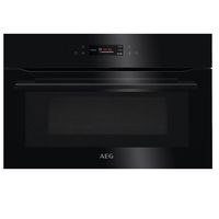 horno microondas - aeg kmk761080b 45 cm 43 litros cristal negro