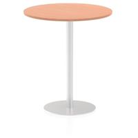 italia 1000mm poseur round table beech top 1145mm high leg