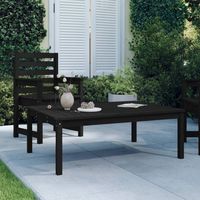 vidaxl mesa de jardin madera maciza pino negro 121x825x45 cm