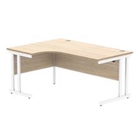 office lh corner desk steel double cantilever 1600x1200 oakwhite