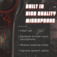 auriculares inalambricos ts-200 bt50 con microfono emparejamiento automatico reduccion de ruido control tactil carcasa semitransparente