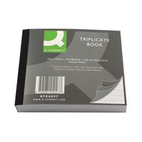 q-connect feint ruled triplicate book 102x127mm  ref kf04097