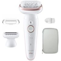 braun silk-epil 9 wet  dry depiladora electrica blanco