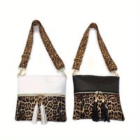 bolso de hombro de moda con estampado de leopardo bolso de mano y cartera casual para mujer