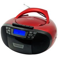 sunstech cxum53 radiocassette cd rojo