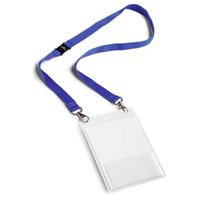 durable lanyard event badge a6 blue