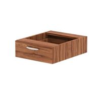 impulse 1 drawer fixed pedestal walnut