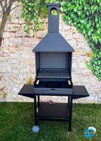 barbacoa de carbon con bandejas 204x125x40 cm