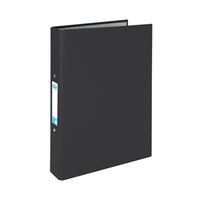 elba 25mm ring binder paper over board a4 black 10 pack 400033495