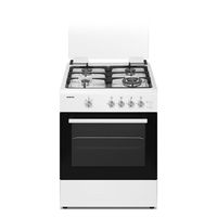 infiniton cc60ble cocina de gas 4 zonas  horno 55l blanco