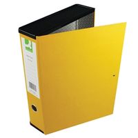 q-connect 75mm box file foolscap yellow 5 pack 31819kin0