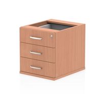 impulse fixed pedestal 3 drawer beech - i001645