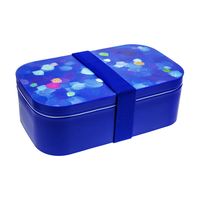 fiambrera  azul polipropileno  19 x 6 x 11 cm