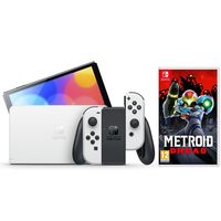 nintendo switch oled blanca  metroid dread