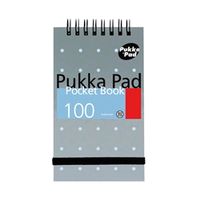 pukka pad ruled wirebound metallic pocket notebook 100 - 6254-met