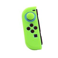 fr-tec funda silicona  grip para joy-con izquierdo verde para nintendo switch