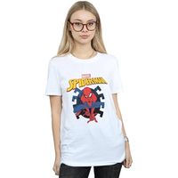 marvel camiseta manga larga web shooting para mujer