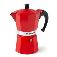 orbegozo kfr 640 cafetera italiana 6 tazas rojo