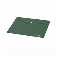 q-connect recycled polypropylene folder transparent a4 green pack 12