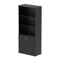 impulse 2000mm open shelves cupboard black