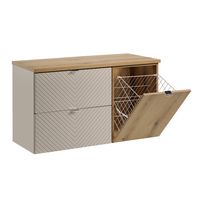 mueble bajo lavabo cesto de ropa estratificado 100cm