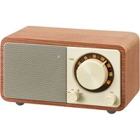 sangean wr-7 radio portatil bluetooth madera clara