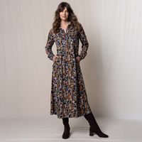 lily  me seasons floral ikat dress - olive