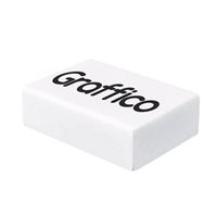 graffico plastic eraser white 45 pack en05992