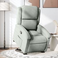 vidaxl sillon reclinable elevable terciopelo gris claro