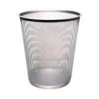 q-connect waste basket mesh 18 litre silver ref kf00849