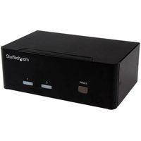 startech conmutador kvm 2 puertos vga dobles 2x usb audio