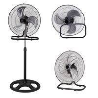 iluminashop ventilador de pie 3 en 1 70w negro