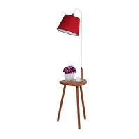 lampara de pie con mesa colbert rojo