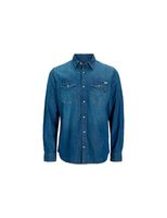 camisa jack  jones sheridan hombre medium blue denim