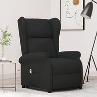 vidaxl sillon elevable tela negro